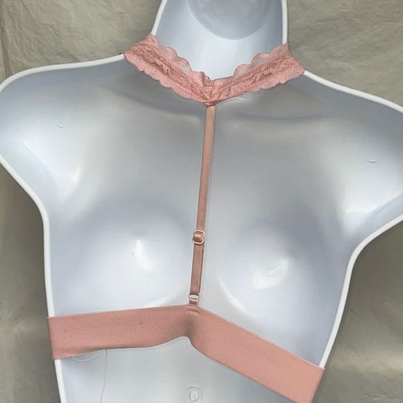 PINK Victoria’s Secret pink lace lined pullover bra size 34B - Picture 4 of 4